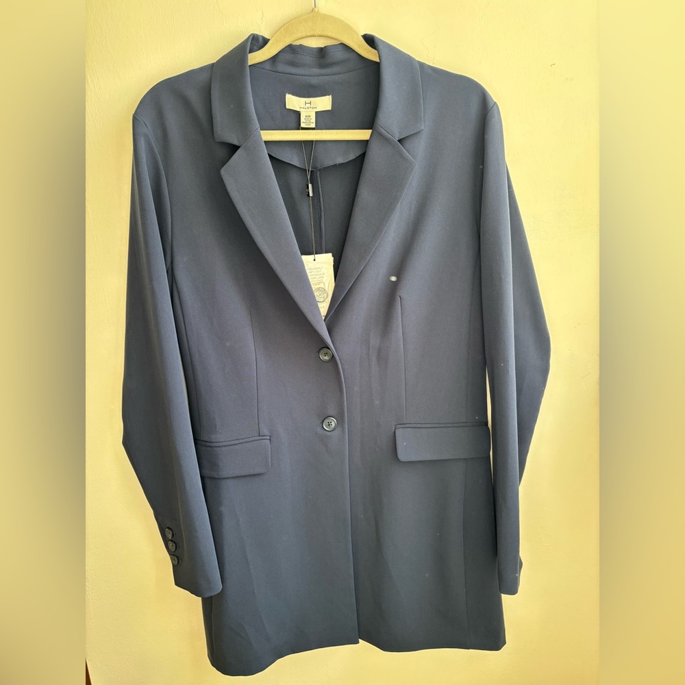 Halston Heritage Midnight Blue Blazer NWT Sz M